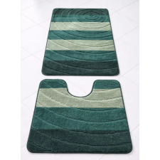  Fürdőszoba szőnyeg Extra Nagy Zöld hullámos  2 részes 60x100cm lakástextília