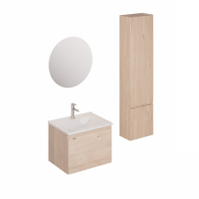  Fürdőszobagarnitúra mosdóval, mosdócsappal, kifolyóval és szifonnal Naturel Ancona akác KSETANCONA9 fürdőszoba bútor