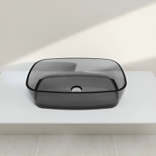  Fürdőszobai Mosdó Gyantával 60x40 cm Sötétszürke szaniter