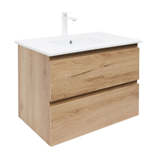 Fürdőszobaszekrény 2 fiókos mosdókagylóval SAT B-Way 79x50x45 cm matt tölgy BWAY280OAKU4B2 fürdőszoba bútor