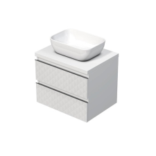 Fürdőszobaszekrény fedőlemezzel SAT Cube Way 60x47,5x46 cm fehér matt CUBE3D46602ZBKD fürdőszoba bútor