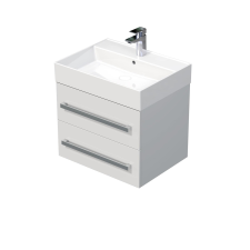  Fürdőszobaszekrény mosdókagylóval Naturel Cube Way 60x53x46 cm fehér fényes CUBE46602BISAT fürdőszoba bútor