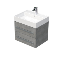  Fürdőszobaszekrény mosdókagylóval Naturel Cube Way 60x53x46 cm matt beton CUBE46602BESAT fürdőszoba bútor