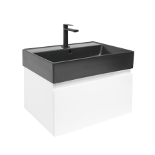 Fürdőszobaszekrény mosdókagylóval SAT B-Way 59x30x45 cm fehér fényes BWAY60WU2BB fürdőszoba bútor