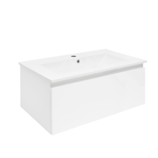 Fürdőszobaszekrény mosdókagylóval SAT B-Way 79x30x45 cm fehér fényes BWAY80WU4 fürdőszoba bútor