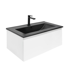  Fürdőszobaszekrény mosdókagylóval SAT B-WAY 79x30x45 cm fehér fényes BWAY80WU4BB fürdőszoba bútor