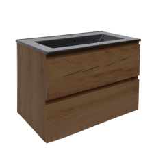  Fürdőszobaszekrény mosdókagylóval SAT B-Way 79x50x45 cm matt dió BWAY280NUTU4B fürdőszoba bútor