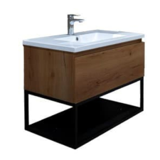  Fürdőszobaszekrény mosdókagylóval SAT B-Way 80x30x45 cm matt dió BWAY80NUTU fürdőszoba bútor