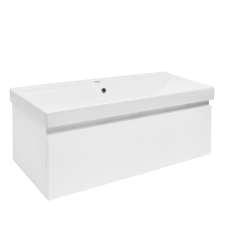 Fürdőszobaszekrény mosdókagylóval SAT B-Way 99x30x45 cm fehér fényes BWAY100WU1 fürdőszoba bútor