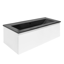 Fürdőszobaszekrény mosdókagylóval SAT B-Way 99x30x45 cm fehér fényes BWAY100WU4B fürdőszoba bútor