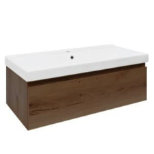  Fürdőszobaszekrény mosdókagylóval SAT B-Way 99x30x45 cm matt dió BWAY100NUTU1 fürdőszoba bútor