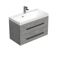  Fürdőszobaszekrény mosdóval Naturel Cube Way 80x53x40 cm beton CUBE280ZBE fürdőszoba bútor