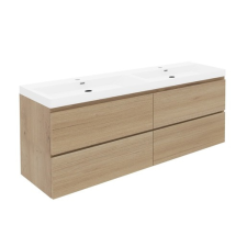  Fürdőszobaszekrény mosdóval SAT B-Way 119x50x45 cm tölgyfa mat BWAY2120OAKU4 fürdőszoba bútor