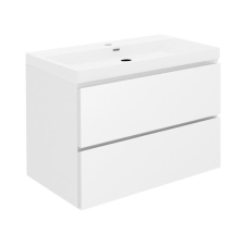  Fürdőszobaszekrény mosdóval SAT B-Way 79x50x45 cm fehér fényes BWAY280WU4 fürdőszoba bútor