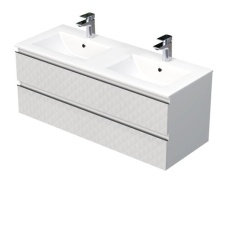  Fürdőszobaszekrény mosdóval SAT Cube Way 120x47,5x46 cm fehér matt CUBE3D1202ZBMOD fürdőszoba bútor