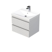 Fürdőszobaszekrény mosdóval SAT Cube Way 60x47,5x46 cm fehér matt CUBE3D46602ZBVER fürdőszoba bútor