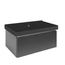  Fürdőszobaszekrény mosdóval SAT Feel 80x30x46 cm antracit színben matt SATFEEL80ANTU1MB fürdőszoba bútor