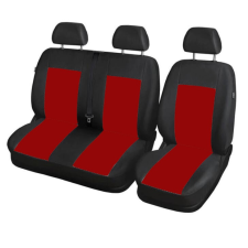  Furgon üléshuzat, 1+2 fekete-piros színű ülésbetét, üléshuzat