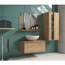 Furnitech Venezia Alius A34 fürdőszobabútor szett + mosdókagyló + szifon (sonoma tölgy) fürdőszoba bútor