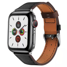 FUSION Apple Watch Bőr szíj 38/40 mm - Fekete (FULB3840BK) okosóra kellék
