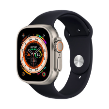 FUSION Apple Watch S4/S5/S6/S7/S8/S9/SE/Ultra Szilikon Szíj 42/44/45/49mm - Fekete okosóra kellék