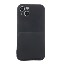 FUSION Card Apple iPhone 14 Plus Szilikon Tok - Fekete (FUS-CAC-IPH14P-BK) tok és táska