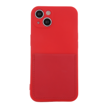 FUSION Card Apple iPhone 14 Pro Szilikon Tok - Piros (FUS-CAC-IPH14P-RE) tok és táska