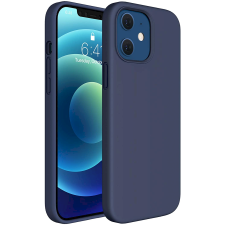 FUSION Elegance Fibre Protect Apple iPhone 12 Pro Max Szilikon Tok - Kék tok és táska
