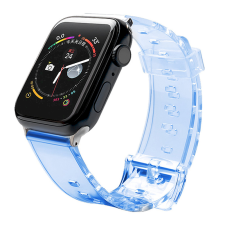 FUSION Light Apple Watch 2/3/4/5/6/SE/7 Szilikon szíj 38/40/41mm - Kék okosóra kellék