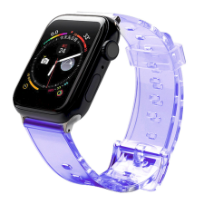 FUSION Light Apple Watch 2/3/4/5/6/SE/7 Szilikon szíj 42/44/45 mm - Lila (FULAP44MMPU) okosóra kellék
