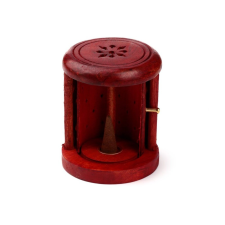  Füstölő tartó kúpfüstölőhöz - Faragott henger füstölőtartó