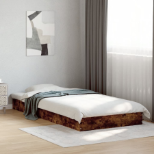 füstös tölgy színű szerelt fa ágykeret matrac nélkül 90x200 cm ágy és ágykellék