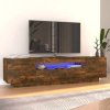  Füstös tölgy színű TV-szekrény LED-világítással 160x35x40 cm
