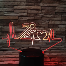 Futás az életért 7 színű 3D led lámpa világítás