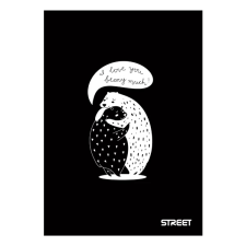  Füzet STREET Black&amp;white A/5 54 lapos vonalas füzet