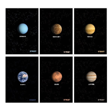  Füzet STREET Planets A/4 54 lapos kockás füzet