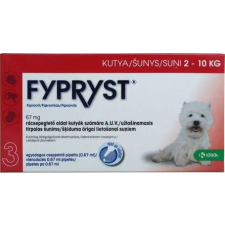 Fypryst Fypryst rácsepegtető oldat kutyáknak (2-10 kg; 3 x 0,67 ml; 3 pipetta) élősködő elleni készítmény kutyáknak