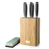 G21 Damascus késszett (5 db) bambusztartóval + ajándék csiszolókővel
