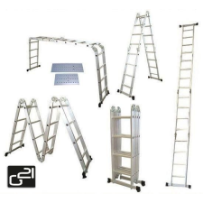 G21 GA-SZ-4x3-3,7M többfunkciós ALUMINIUM létra + dobogó (6390467) létra és állvány