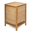 G21 Koš 45 × 45 × 63,5 cm s látkovou vložkou s víkem 80 l, bambus