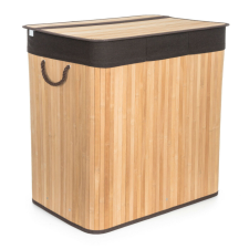  G21 szennyeskosár 150 l elválasztóval, bambusz barna kosárral bútor