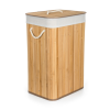 G21 szennyestartó kosár 72 l, bambusz, fehér kosárral