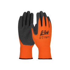  G-TEK nylon, latex tenyérmártott jól láthatósági munkavédelmi kesztyű