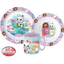  Gabi babaháza étkészlet, micro műanyag szett bögrével 350 ml babaétkészlet