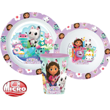 Gabi babaháza étkészlet, micro műanyag szett, pohárral 260 ml party kellék