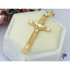  Gala antiallergén kereszt medál Jézus alakkal-18K medál