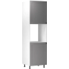 Gala-Meble Linea Grey D60P alsó konyhaszekrény, szürke / fehér