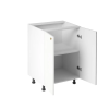 Gala-Meble Linea White D60 alsó konyhaszekrény, fehér / arany