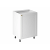 Gala-Meble Linea White D60-P-L alsó konyhaszekrény, fehér / arany