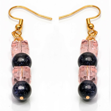  Galactic Stardust kék homokkő ásvány fülbevaló fülbevaló